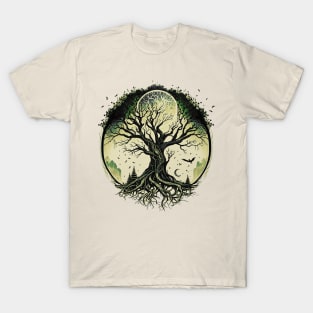 Tree of Life Under the Moon Connection, Life, Magic, Mystery T-Shirt